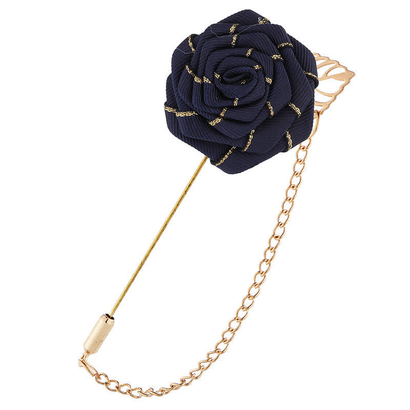 Spilla a catena con camelia floreale da uomo - Marina Militare - image 9