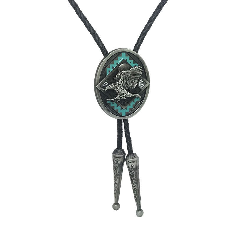 Cravatta Bolo con aquila volante tribale vintage nativa occidentale - Aquila - image 0