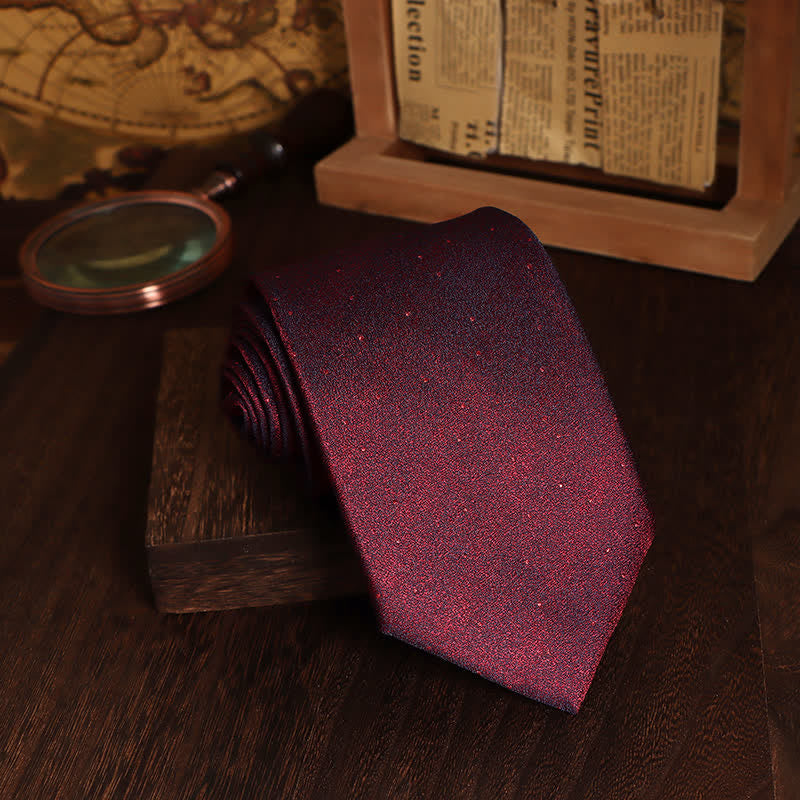 Cravatta da uomo con pois bordeaux - image 1