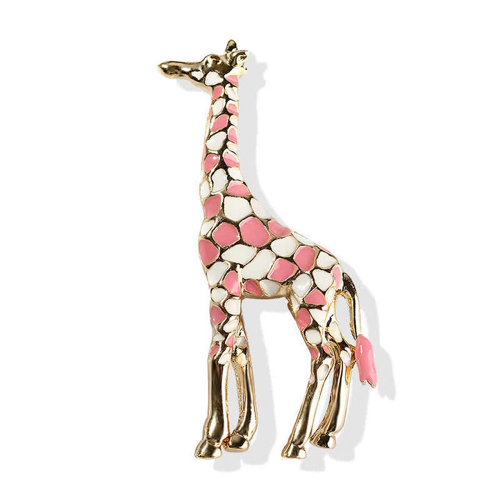 Spilla da donna a forma di giraffa in smalto lucido con motivo a cartoni animati - Rosa - image 6