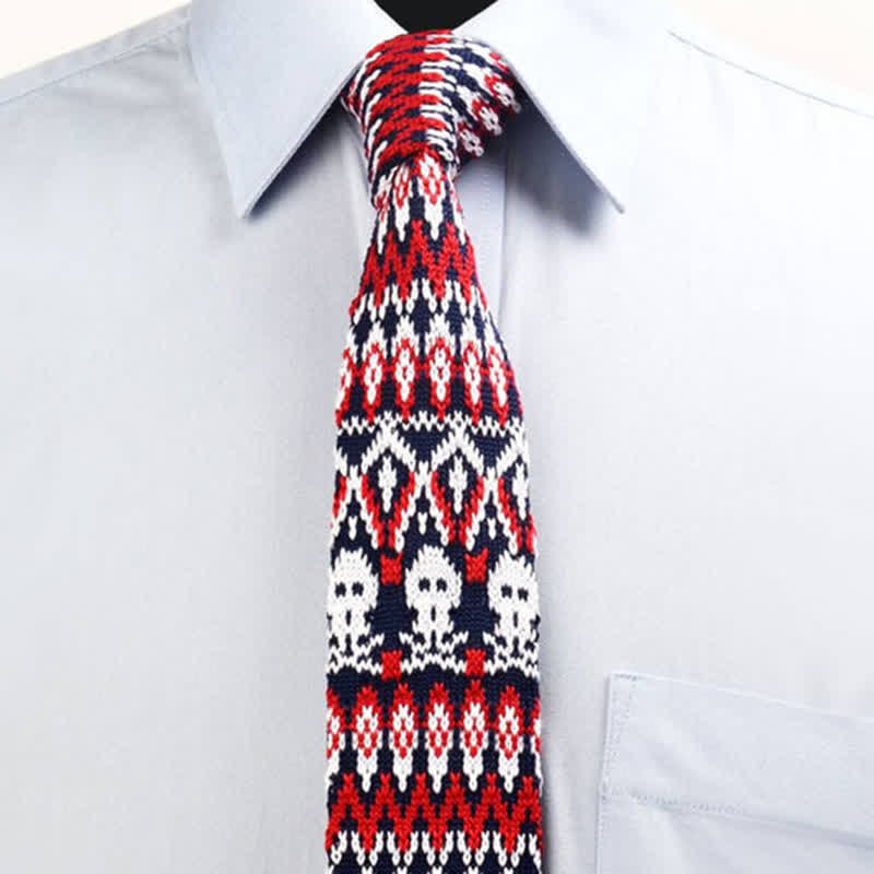 Cravatta sottile esotica in maglia da uomo - image 1