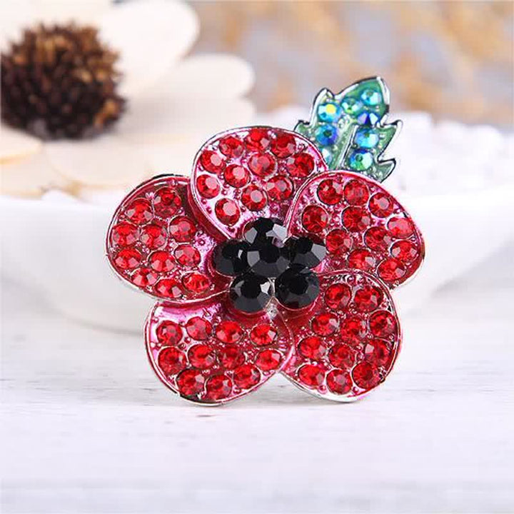 Spilla da donna con papavero rosso splendido - image 2