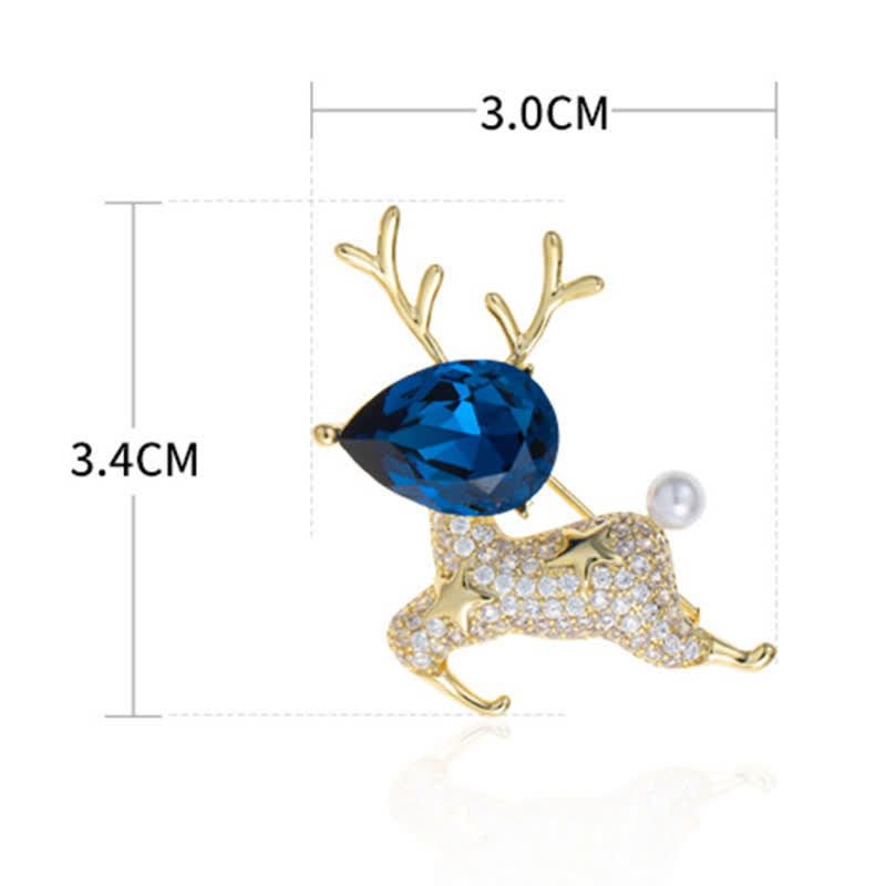 Spilla da donna con perle a forma di alce - image 6