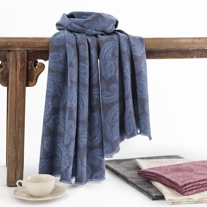 Sciarpa corta con nappe Paisley autunno inverno da donna - image 0