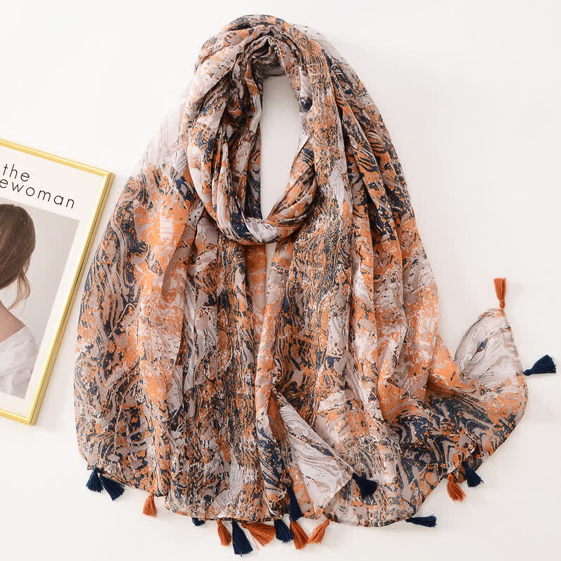 Sciarpa sottile con nappe floreali a farfalla da donna - Stile #34 - image 39