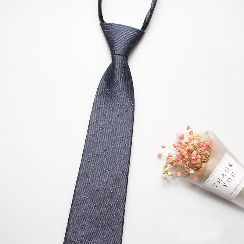 Cravatta con cerniera micro paisley alla moda da uomo - Grigio - image 1