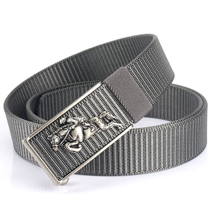 Cintura in nylon per equitazione da uomo - Grigio / Argento - 48" - image 17