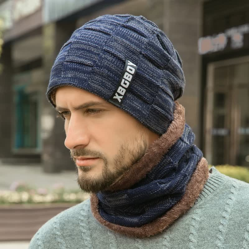 Set berretto e sciarpa in maglia scozzese invernale - Cappello e scaldacollo - Marina Militare - Regolabile (22"-23 5/8") - image 1