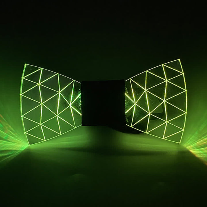 Papillon in acrilico con motivo a diamante e LED al neon a 7 colori - image 6