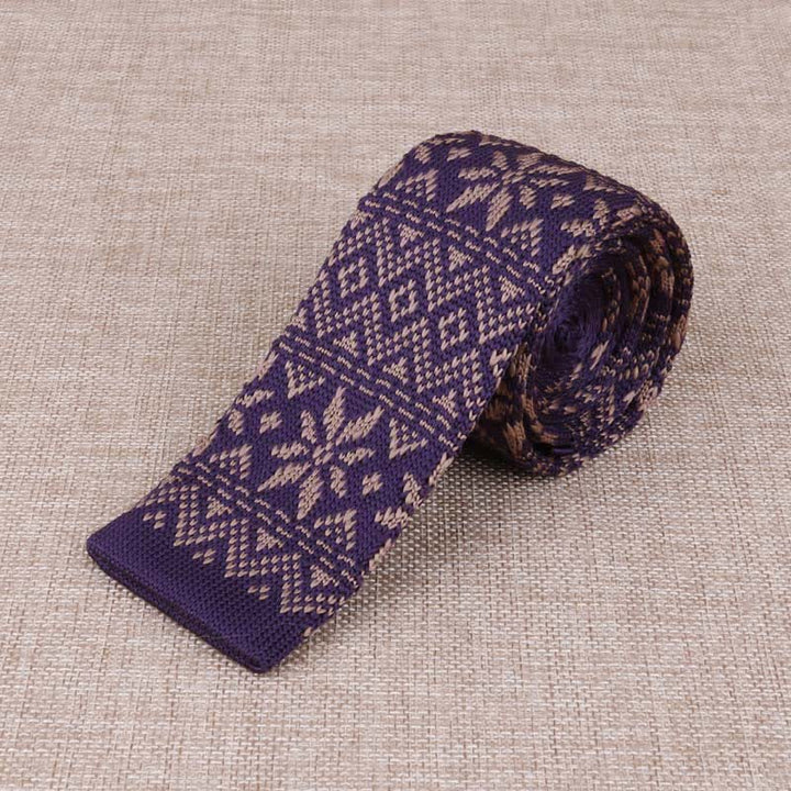 Cravatta sottile esotica in maglia da uomo - Stile n. 6 - image 8