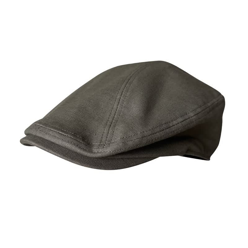 Berretto piatto traspirante verde militare in lino - Verde militare - Taglia XL (24"-24 1/2") - image 0