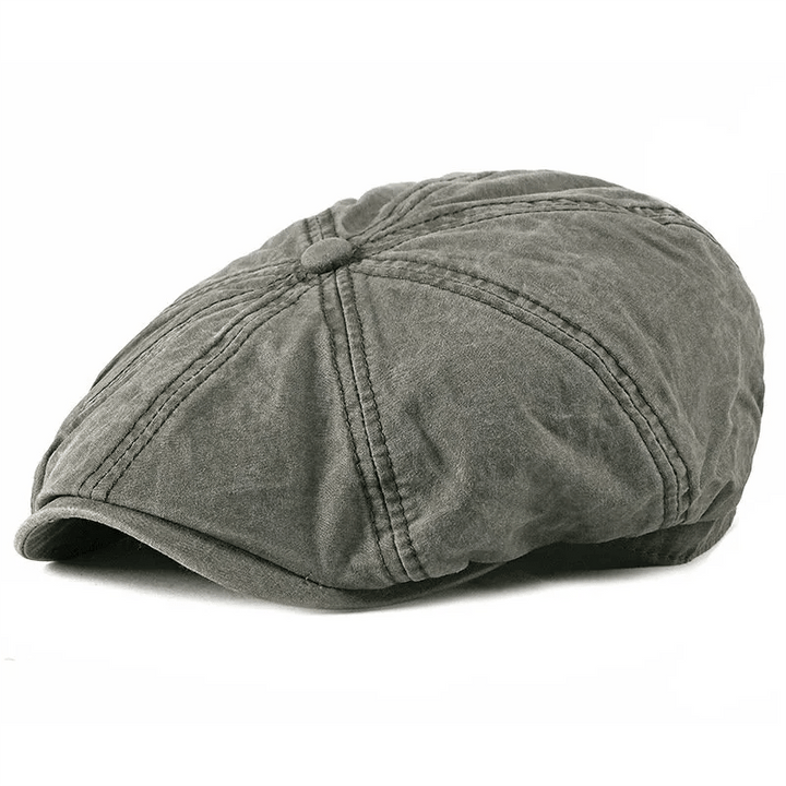 Berretto casual in cotone invecchiato lavato - Verde militare - Misura M (22"-22 7/8") - image 6