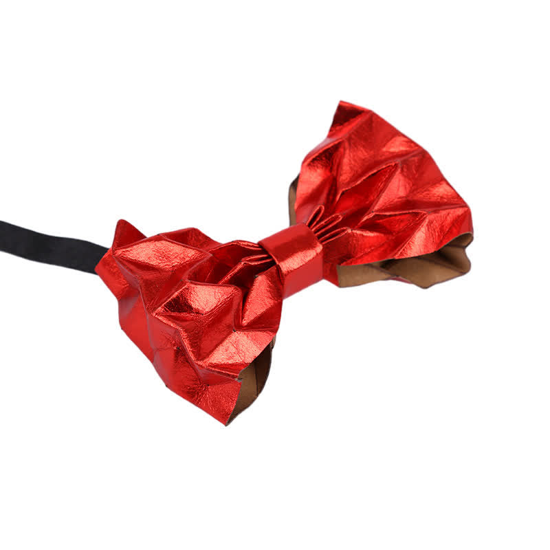 Papillon creativo da uomo in carta kraft ecologica - Rosso - image 23