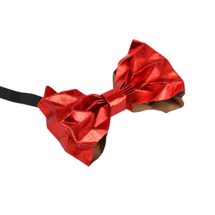 Papillon creativo da uomo in carta kraft ecologica - Rosso - image 23