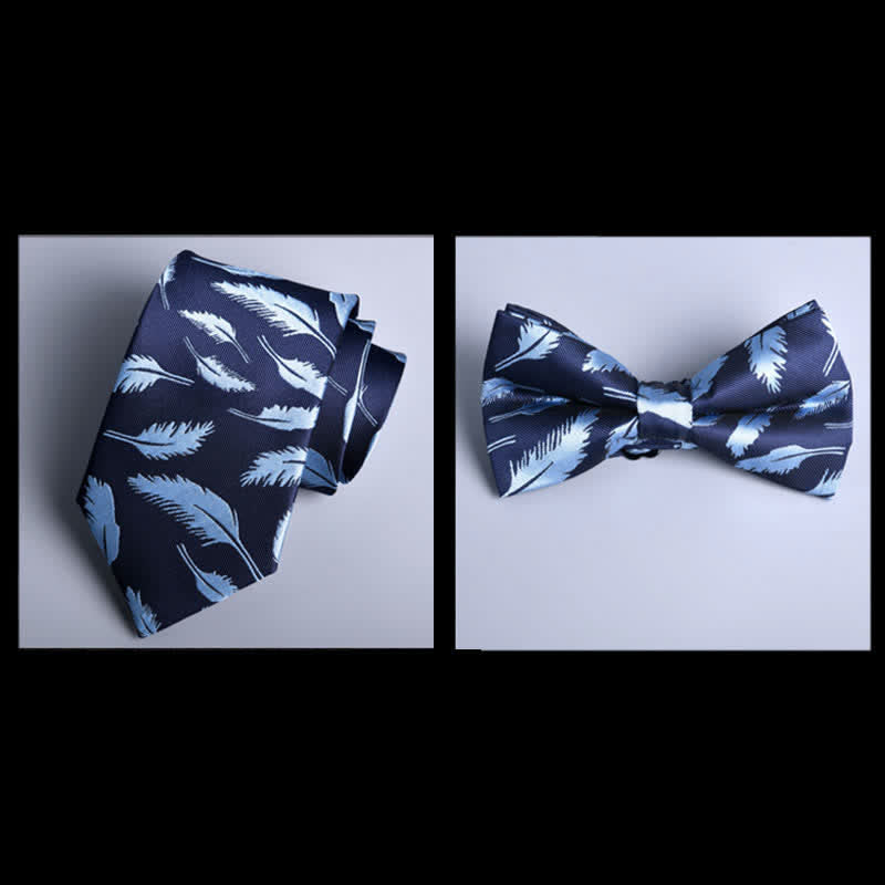 8 pezzi Navy Leaves Flower Vogue Cravatta Papillon Scatola regalo - image 1