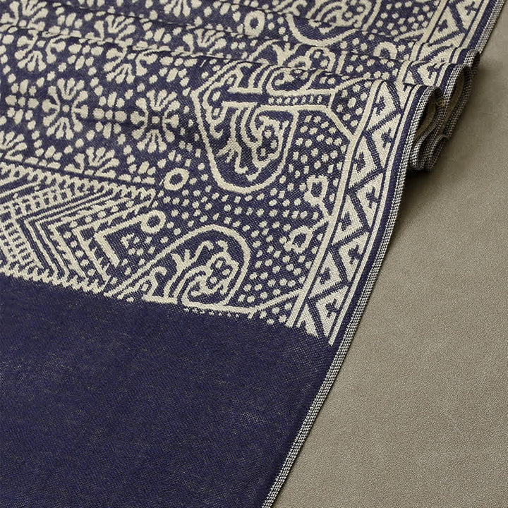 Sciarpa etnica leggera in cotone e lino da uomo - image 6