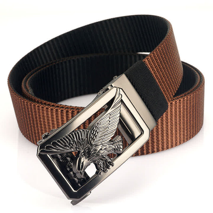 Cintura in nylon bifacciale Soaring Hawk Eagle da uomo - Marrone e nero - 48" - image 0