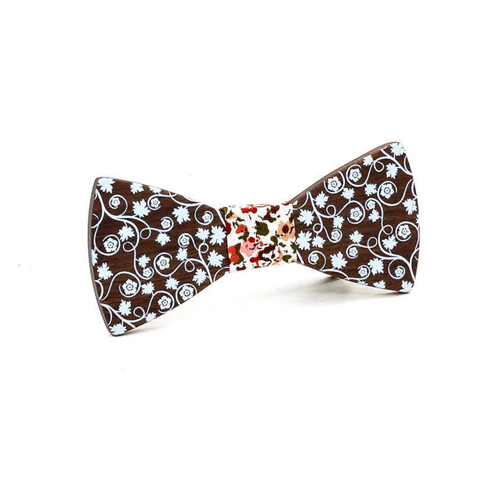 Papillon in legno con stampa floreale Kid Glorious - Bianco e rosso floreale - image 4