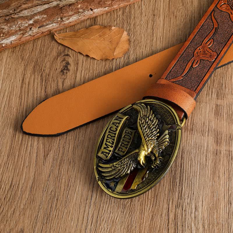 Cintura in pelle da uomo American Pride Bald Eagle - image 3