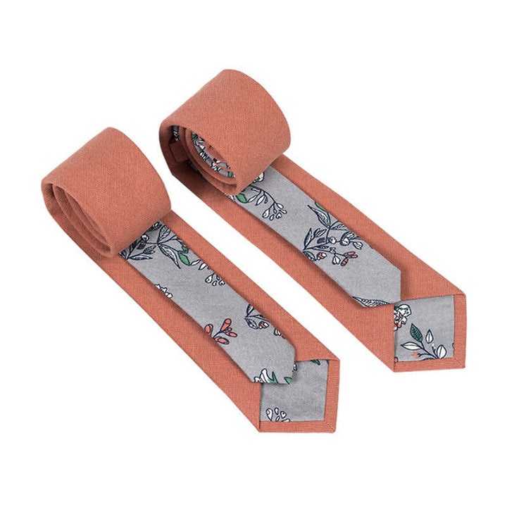 Cravatta da uomo con motivo patchwork floreale a quadri - Salmone - image 11