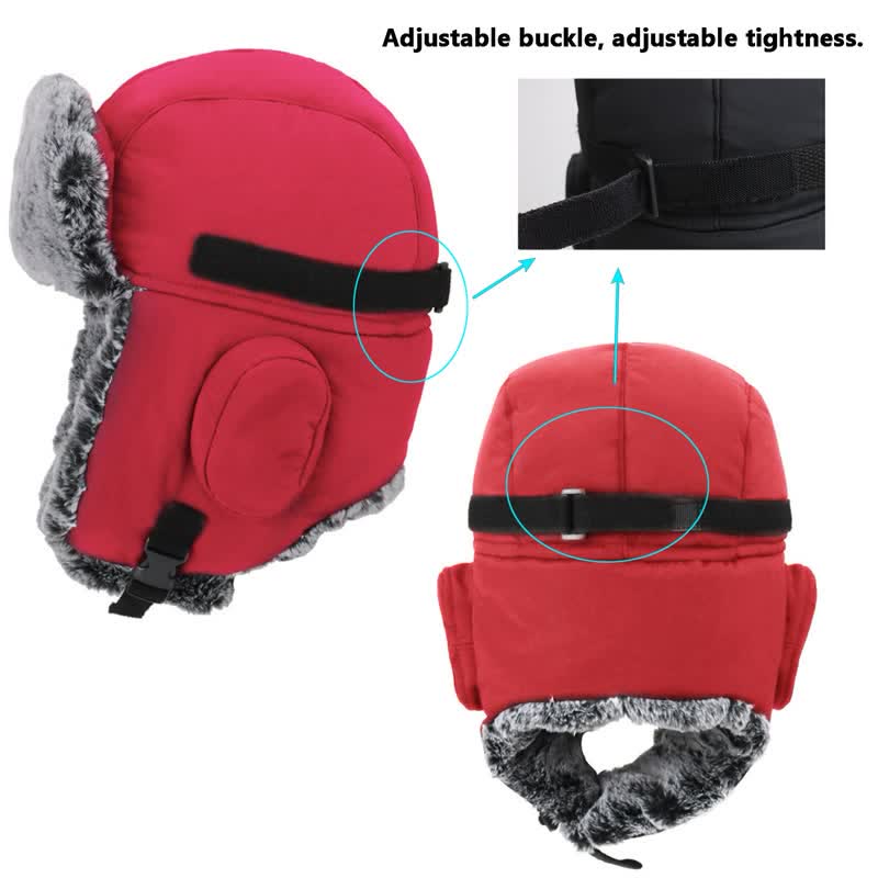 Cappello da aviatore unisex per esterni con pelliccia sintetica - image 8