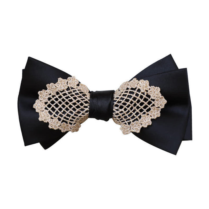 Papillon elegante in pizzo floreale da uomo - image 3