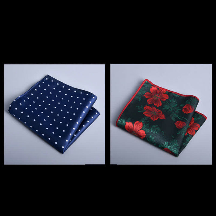 8 pezzi verde foresta e foglie rosse fiore cravatta papillon vogue scatola regalo - image 2