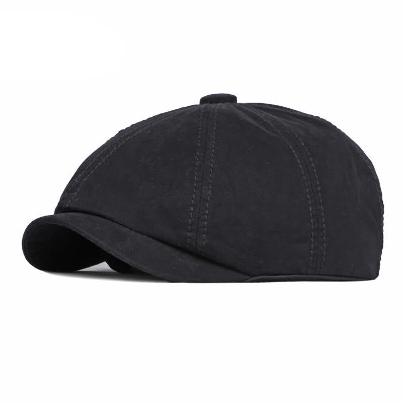 Berretto casual in cotone tinta unita da giorno - Nero - Regolabile (circa 21 5/8"-23 5/8") - image 10