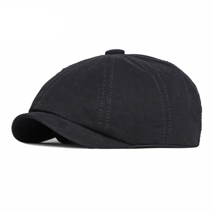 Berretto casual in cotone tinta unita da giorno - Nero - Regolabile (circa 21 5/8"-23 5/8") - image 10