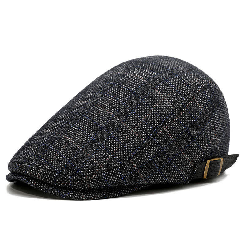 Berretto piatto in pile polare con motivo scozzese - Blu - Regolabile (circa 22"-23 1/4") - image 8