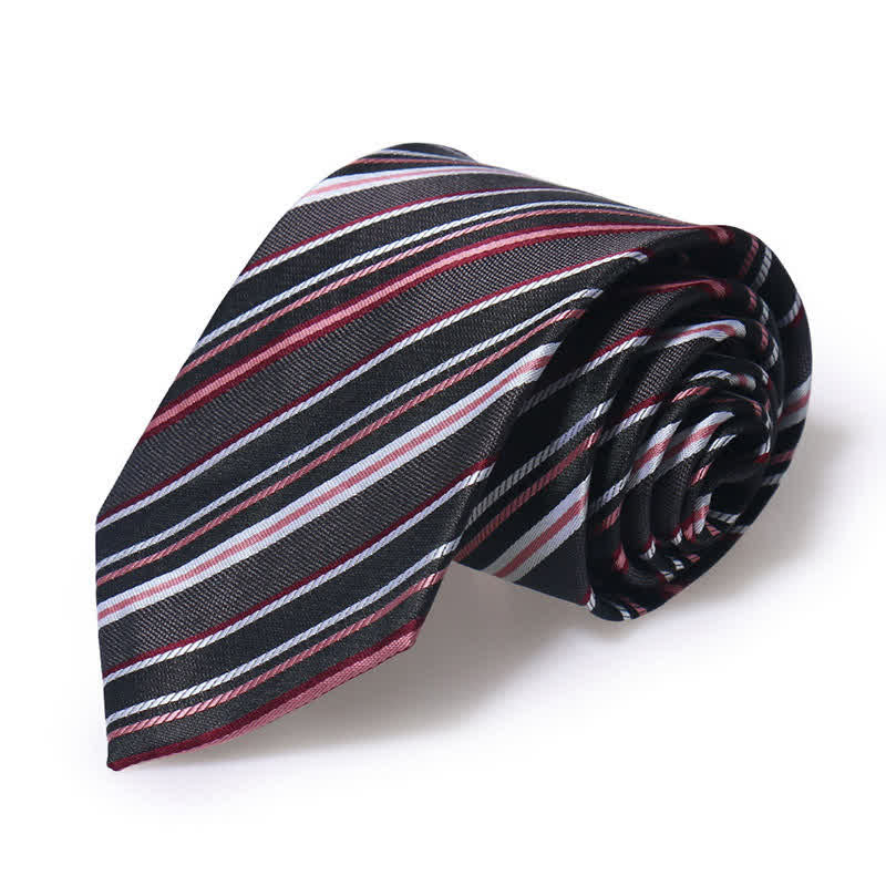 Cravatta a righe da uomo Academy Business - Rosso - image 3