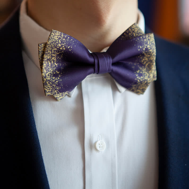 Papillon da uomo Violet Resplendent Night Sky - image 1