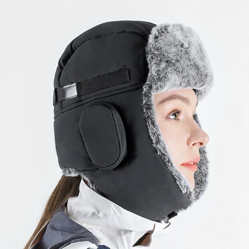 Cappello da aviatore unisex per esterni con pelliccia sintetica - image 3
