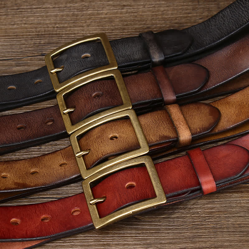 Cintura vintage da uomo con effetto invecchiato e rughe - image 1