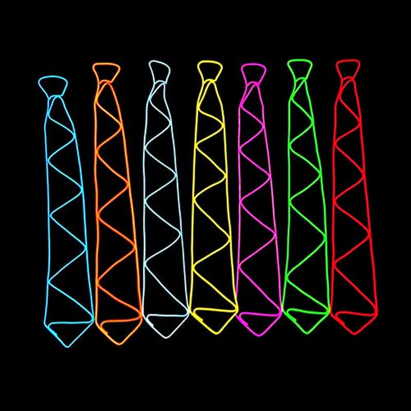 Cravatta luminosa con striscia LED al neon - image 1
