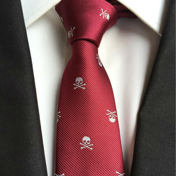 Cravatta da uomo con scheletro e ossa incrociate di Halloween - image 12
