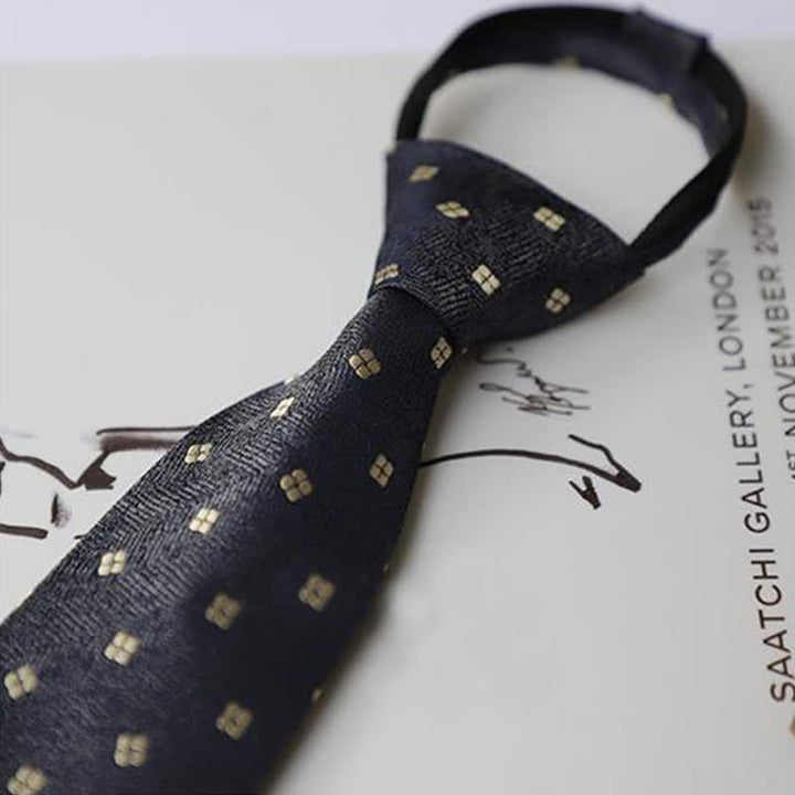 Cravatta con cerniera e ricamo motivo giardino da uomo - image 12