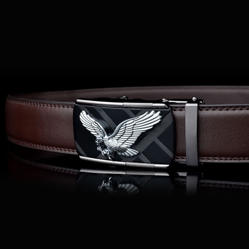 Cintura in pelle con fibbia automatica Animal Eagle da uomo - image 3