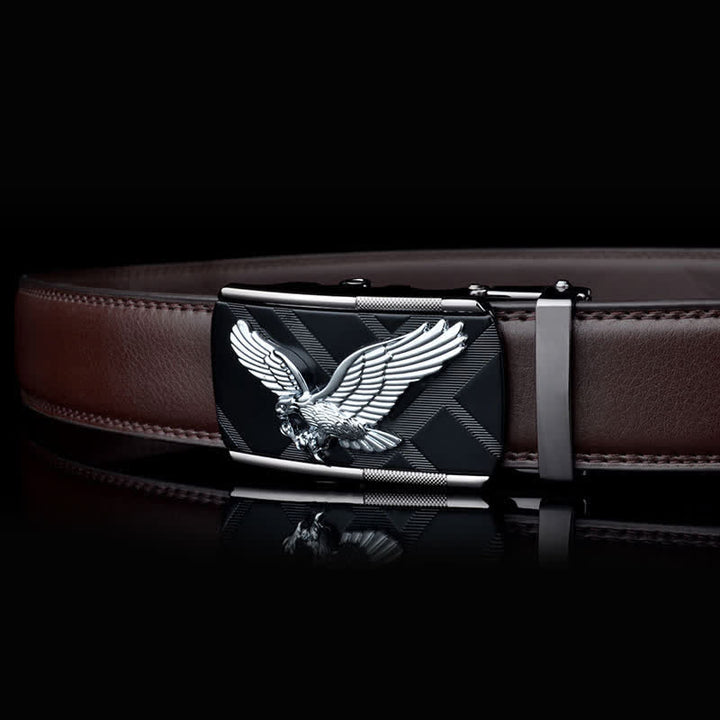 Cintura in pelle con fibbia automatica Animal Eagle da uomo - image 3
