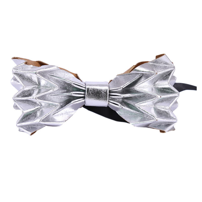 Papillon creativo da uomo in carta kraft ecologica - Argento - image 18
