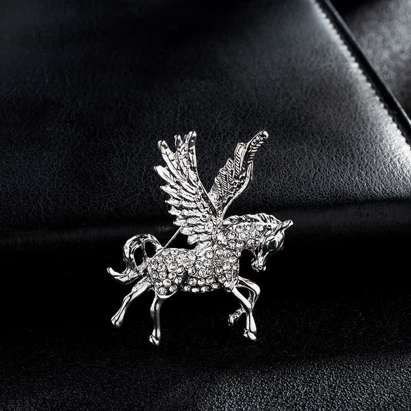 Spilla vintage da uomo con ali di Pegaso - image 7