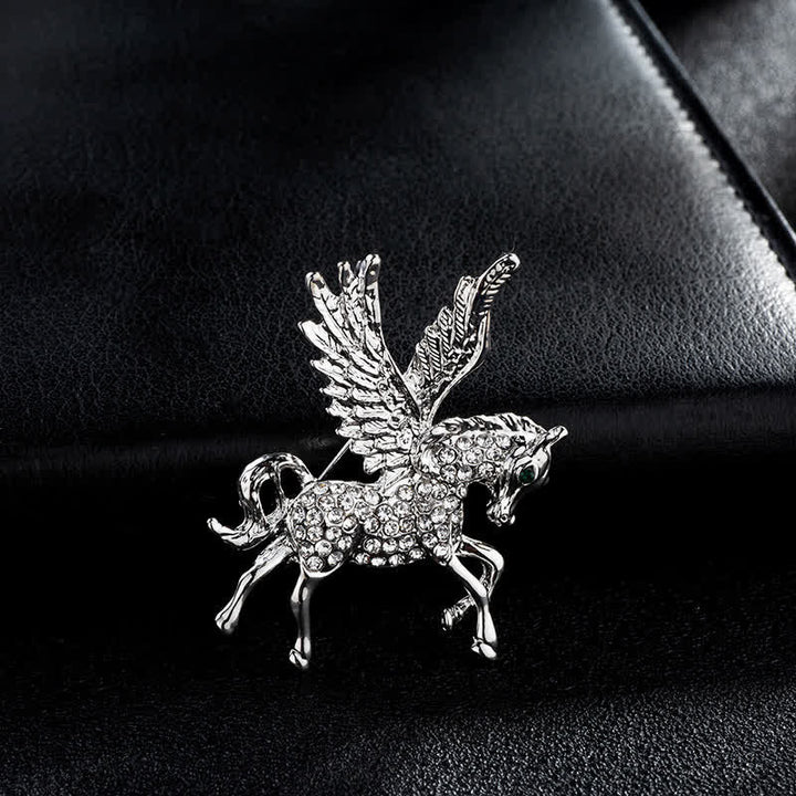 Spilla vintage da uomo con ali di Pegaso - image 7