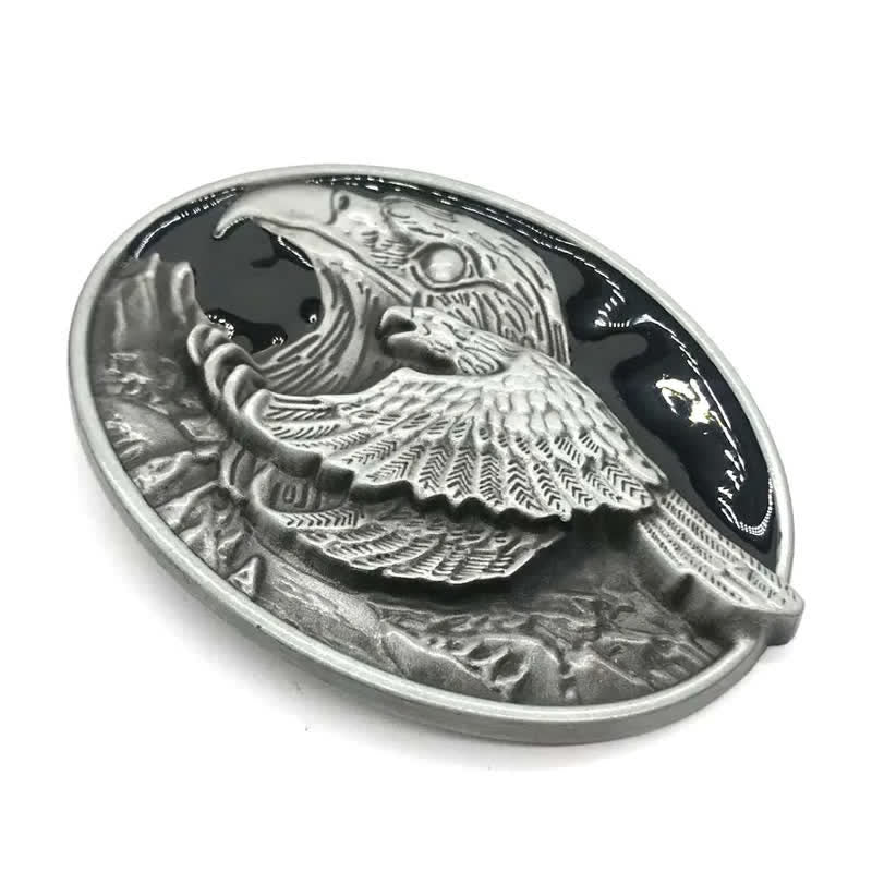 Cintura in pelle con fibbia goffrata Double Eagle fai da te da uomo - image 2