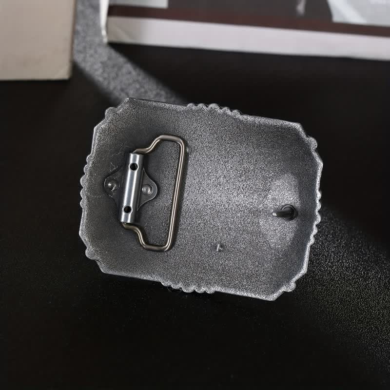 Cintura in pelle fai da te da uomo con fibbia a forma di testa di toro Longhorn - image 1