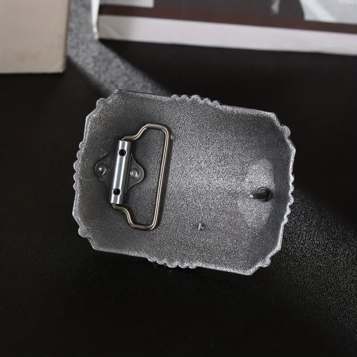Cintura in pelle fai da te da uomo con fibbia a forma di testa di toro Longhorn - image 1