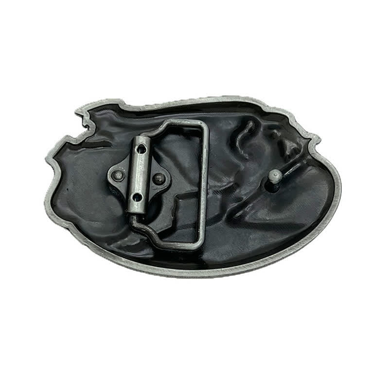 Cintura in pelle con fibbia aquila da poliziotto fai da te da uomo - image 1