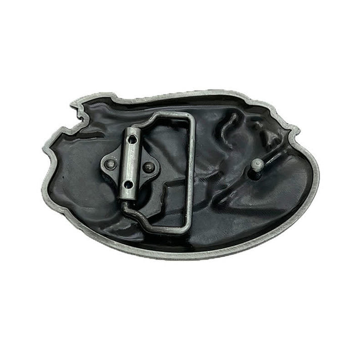 Cintura in pelle con fibbia aquila da poliziotto fai da te da uomo - image 1