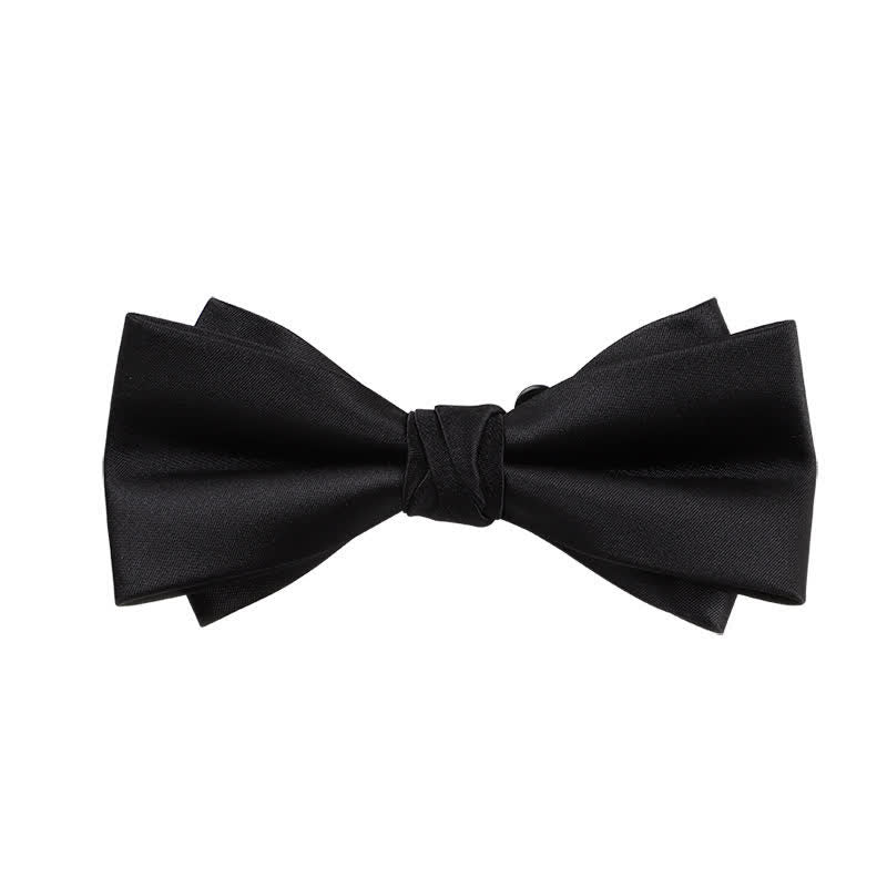 Papillon doppio strato tinta unita da uomo Gentleman - image 1