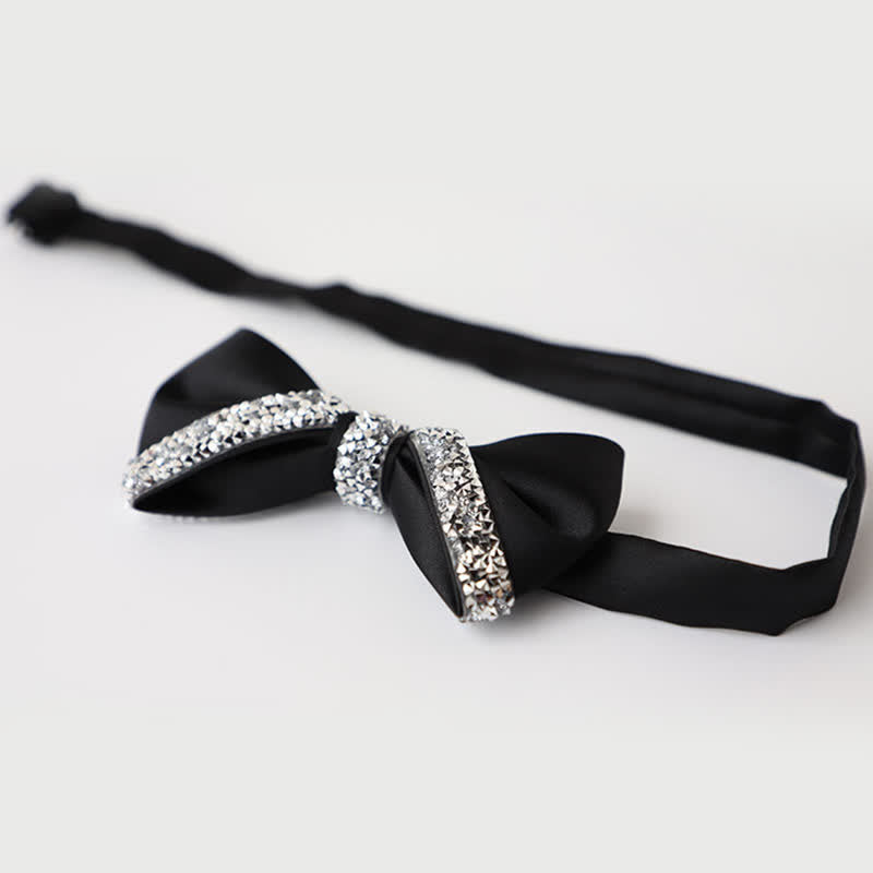 Papillon da sposa con strass scintillanti da uomo - image 3