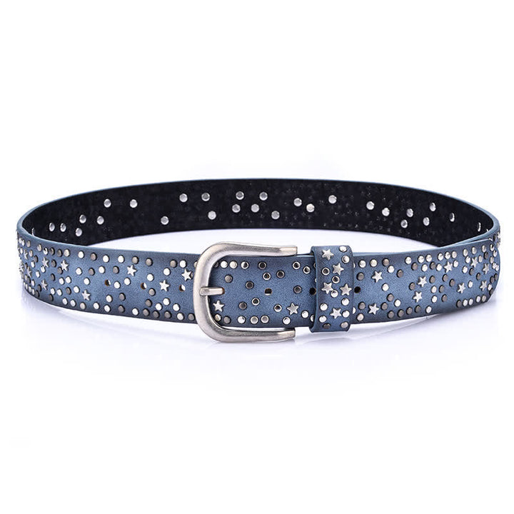 Cintura da donna in pelle con borchie e rivetti Starry Night - image 2